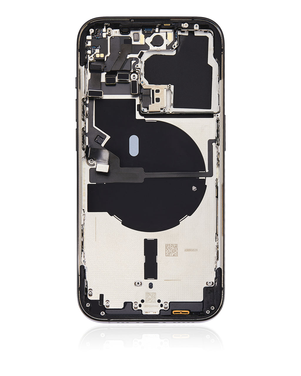 Backcover/Rahmen mit Small Parts für iPhone 14 Pro (US-Version) (gebrauchter OEM-Ausbau, Qualität A) (Space Schwarz)