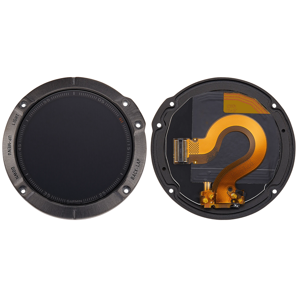LCD-Display mit Rahmen für Garmin Fenix 6 / 6 Pro (2019) (Premium) (Schwarz)