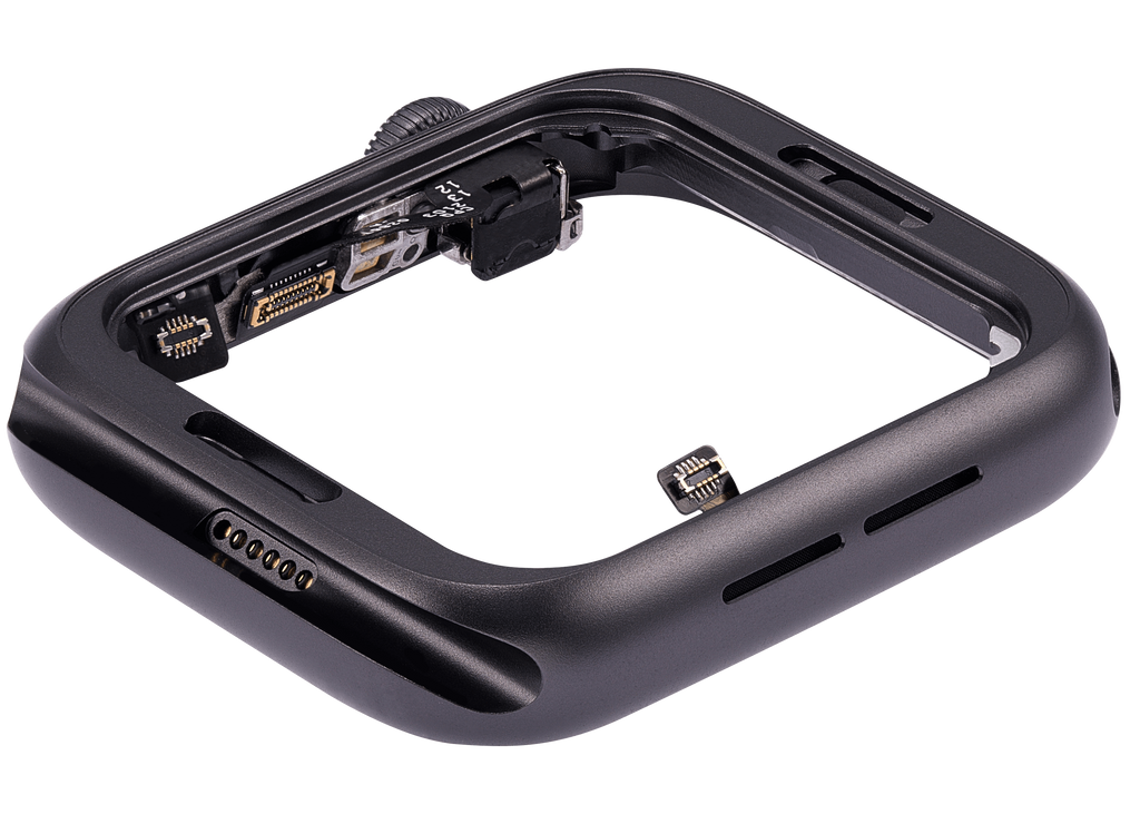 Aluminum Case Midframe/Rahmen(mit Crown and Crown Cable) für Watch Series SE (1st Gen) (44MM) (GPS Version) (Space Schwarz)