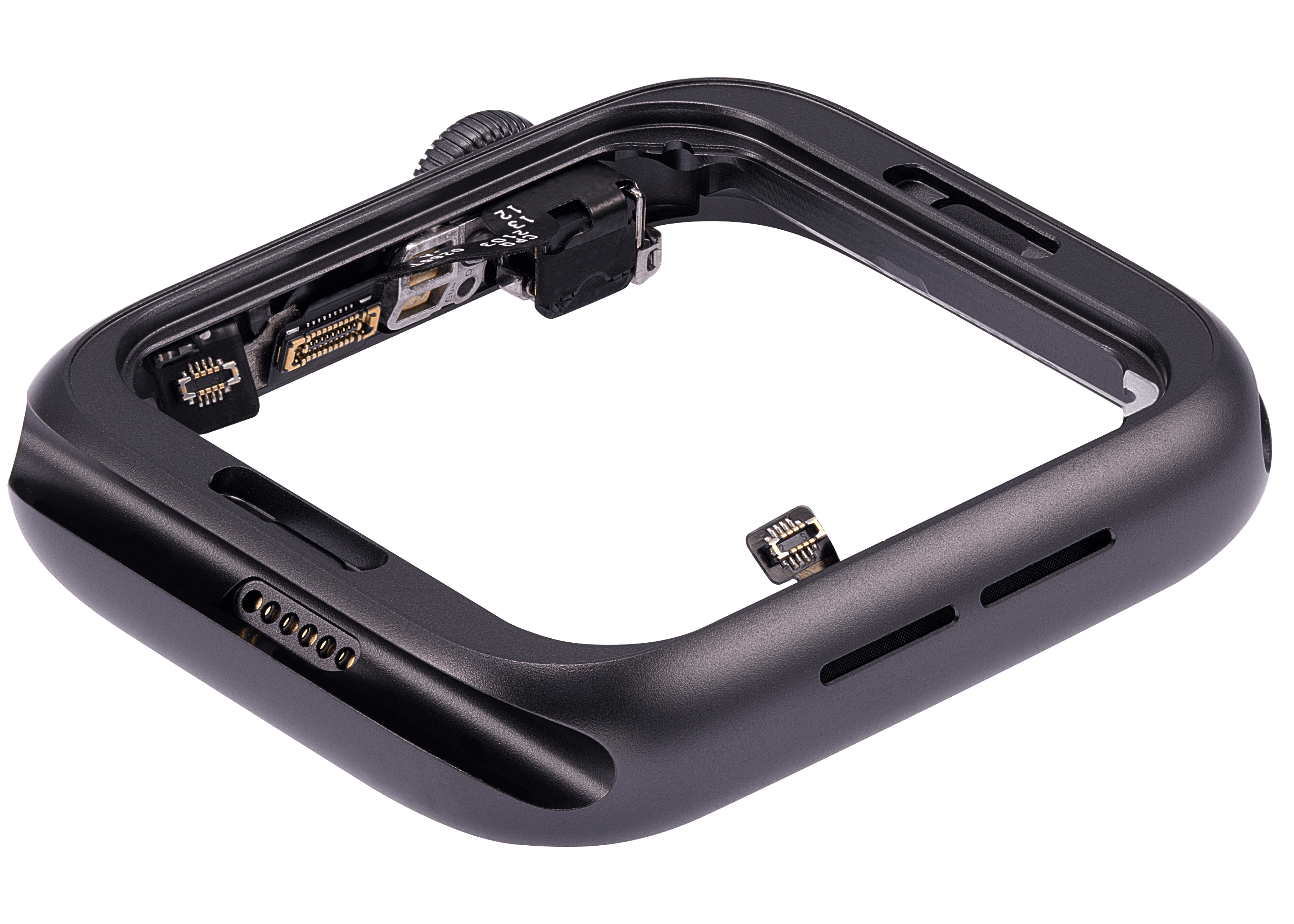 Aluminum Case Midframe/Rahmen(mit Crown and Crown Cable) für Watch Series SE (1st Gen) (44MM) (GPS Version) (Space Schwarz)