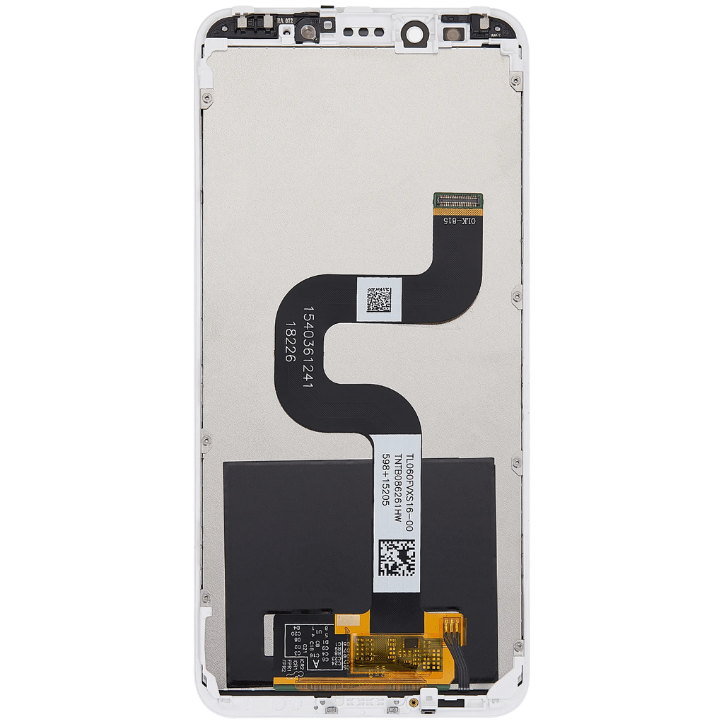 LCD-Display mit Rahmen für Xiaomi Mi A2 (Aftermarket Plus) (Weiß)