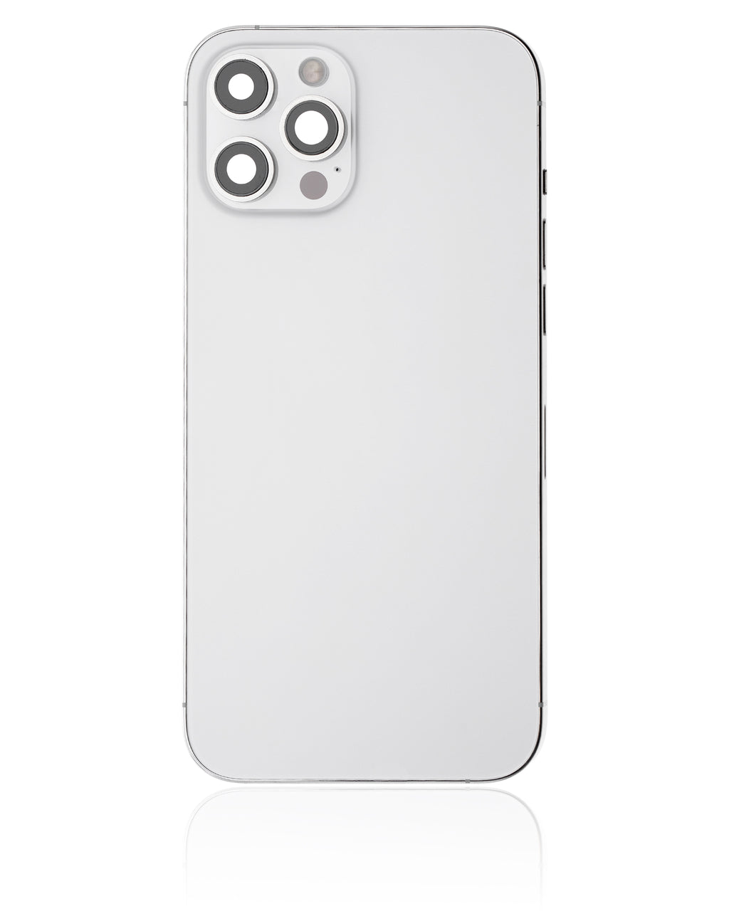 Backcover/Rahmen mit Small Parts für iPhone 12 Pro Max (US-Version) (gebrauchter OEM-Ausbau, Qualität A) (Silber)
