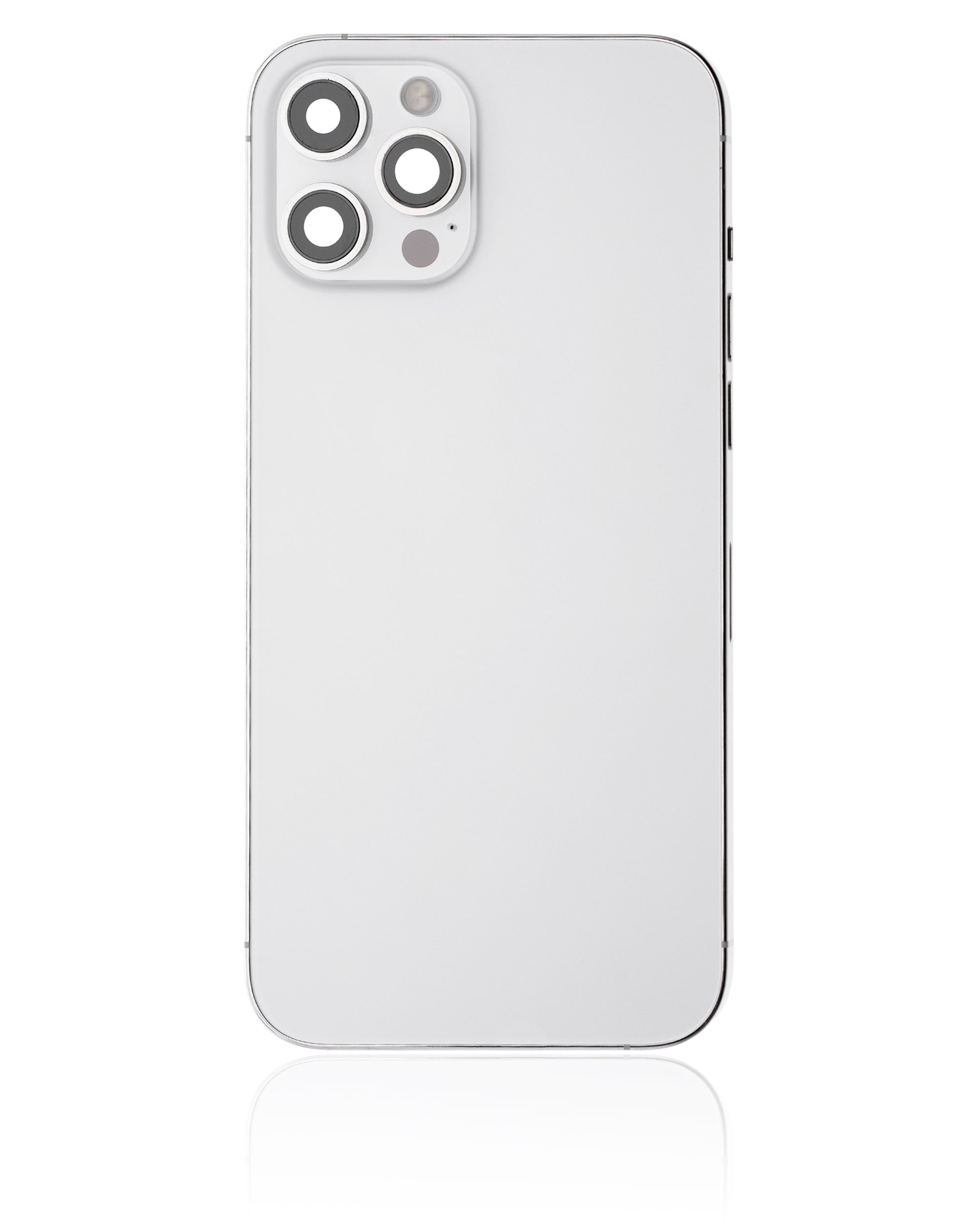 Backcover/Rahmen mit Small Parts für iPhone 12 Pro Max (US-Version) (gebrauchter OEM-Ausbau, Qualität A) (Silber)