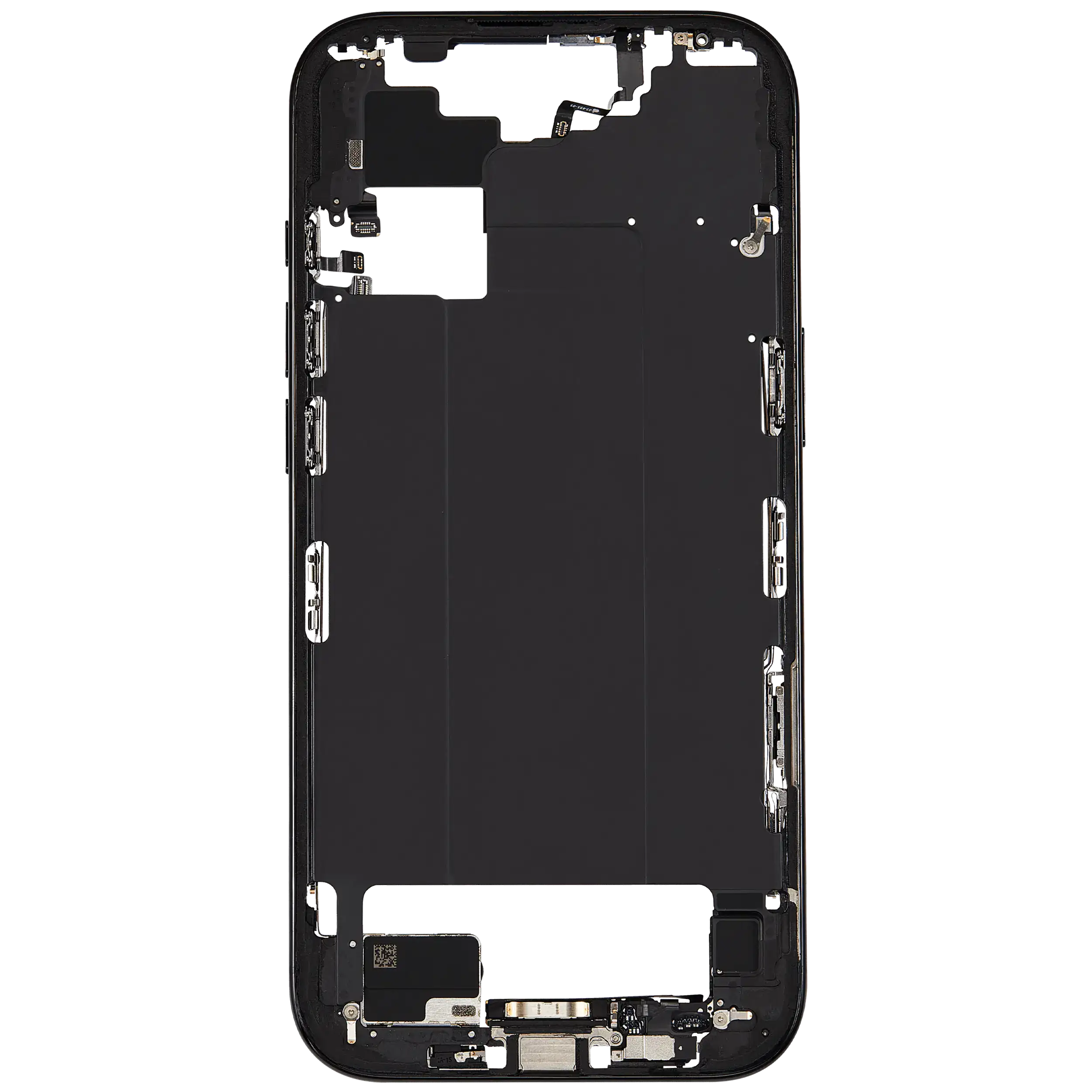 Midframe/Rahmen mit Ladebuchse Flex & Small Parts für iPhone Air (US / EU Version) (gebrauchter OEM-Ausbau, Qualität B) (Space Schwarz)
