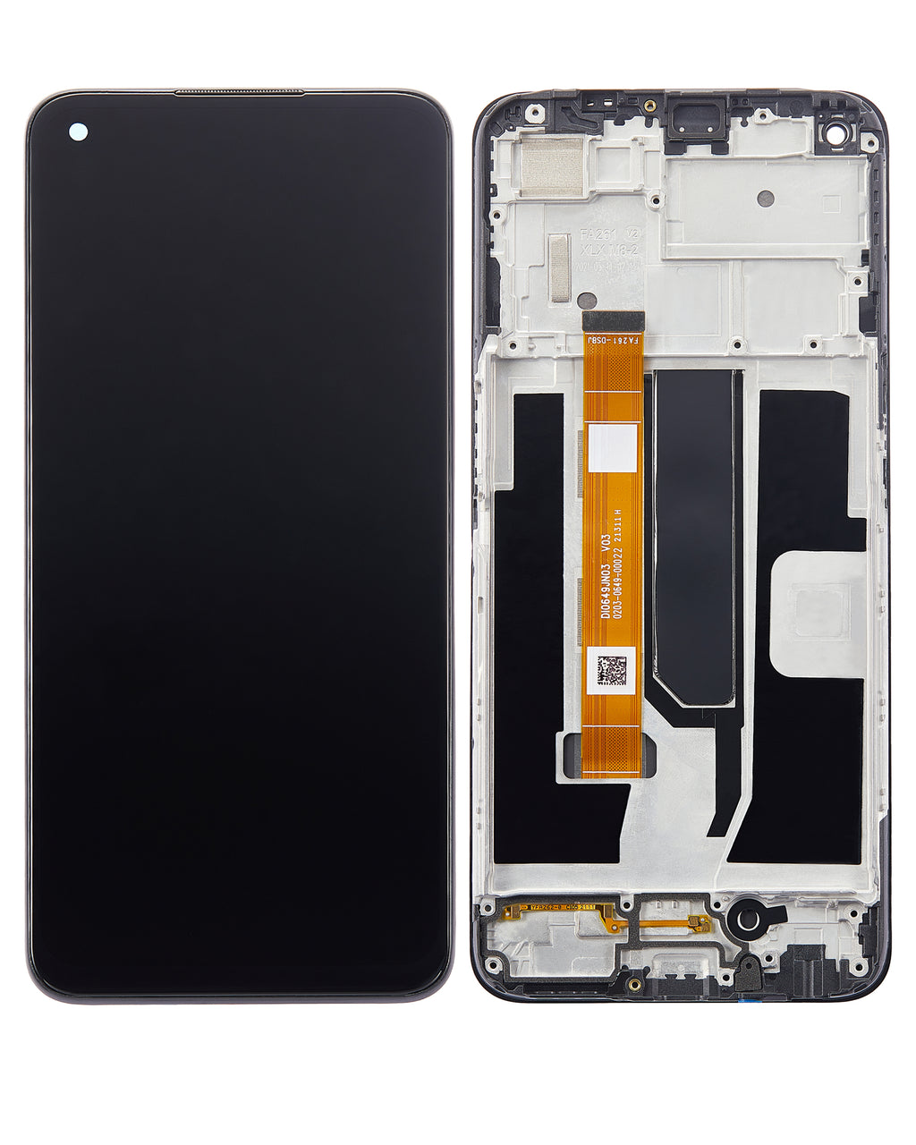 LCD-Display mit Rahmen für OPPO A54 5G (Refurbished) (Alle Farben)