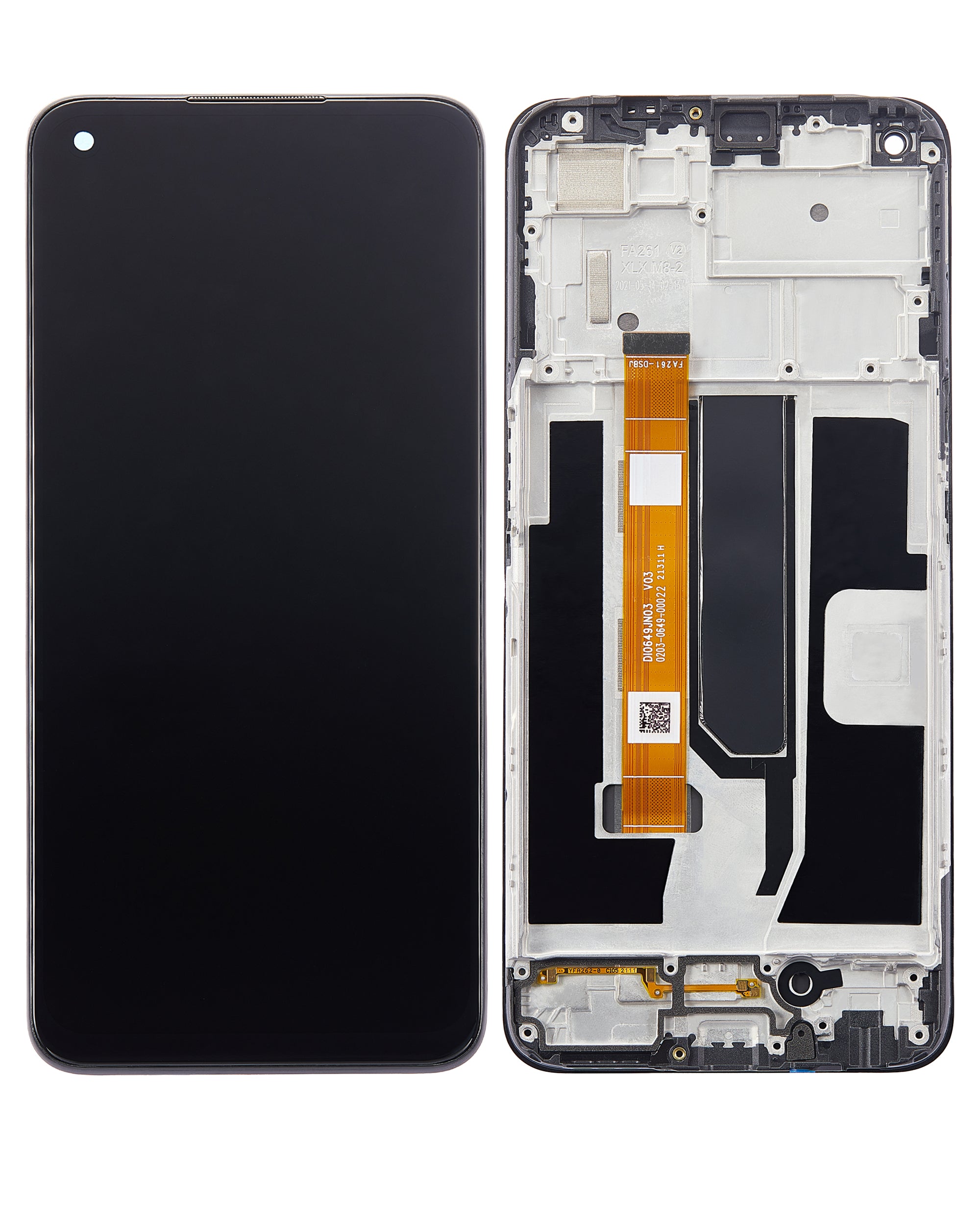 LCD-Display mit Rahmen für OPPO A54 5G (Refurbished) (Alle Farben)