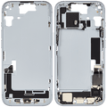 Midframe/Rahmen mit Ladebuchse Flex & Small Parts für iPhone 15 (EU / Global Version) (gebrauchter OEM-Ausbau, Qualität C) (Blau)