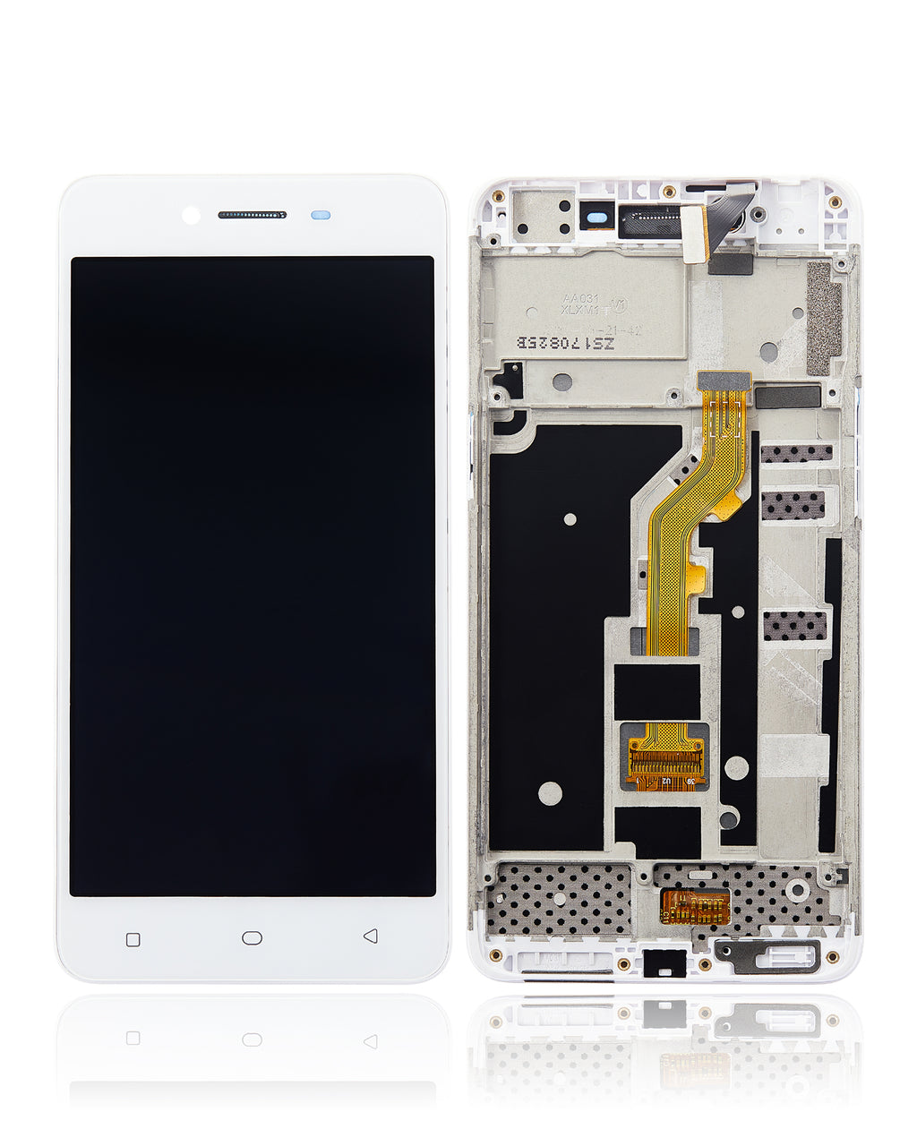 LCD-Display mit Rahmen für OPPO A37 (Refurbished) (Weiß)
