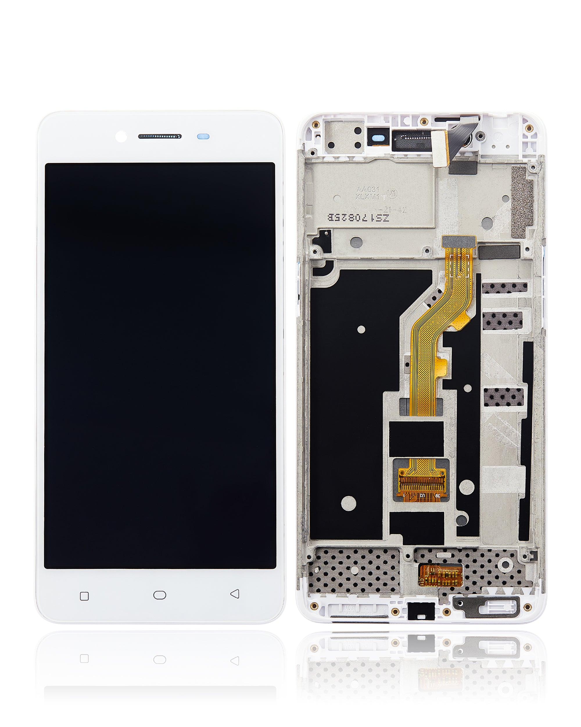 LCD Display with Frame for OPPO A37 (Refurbished) (White)