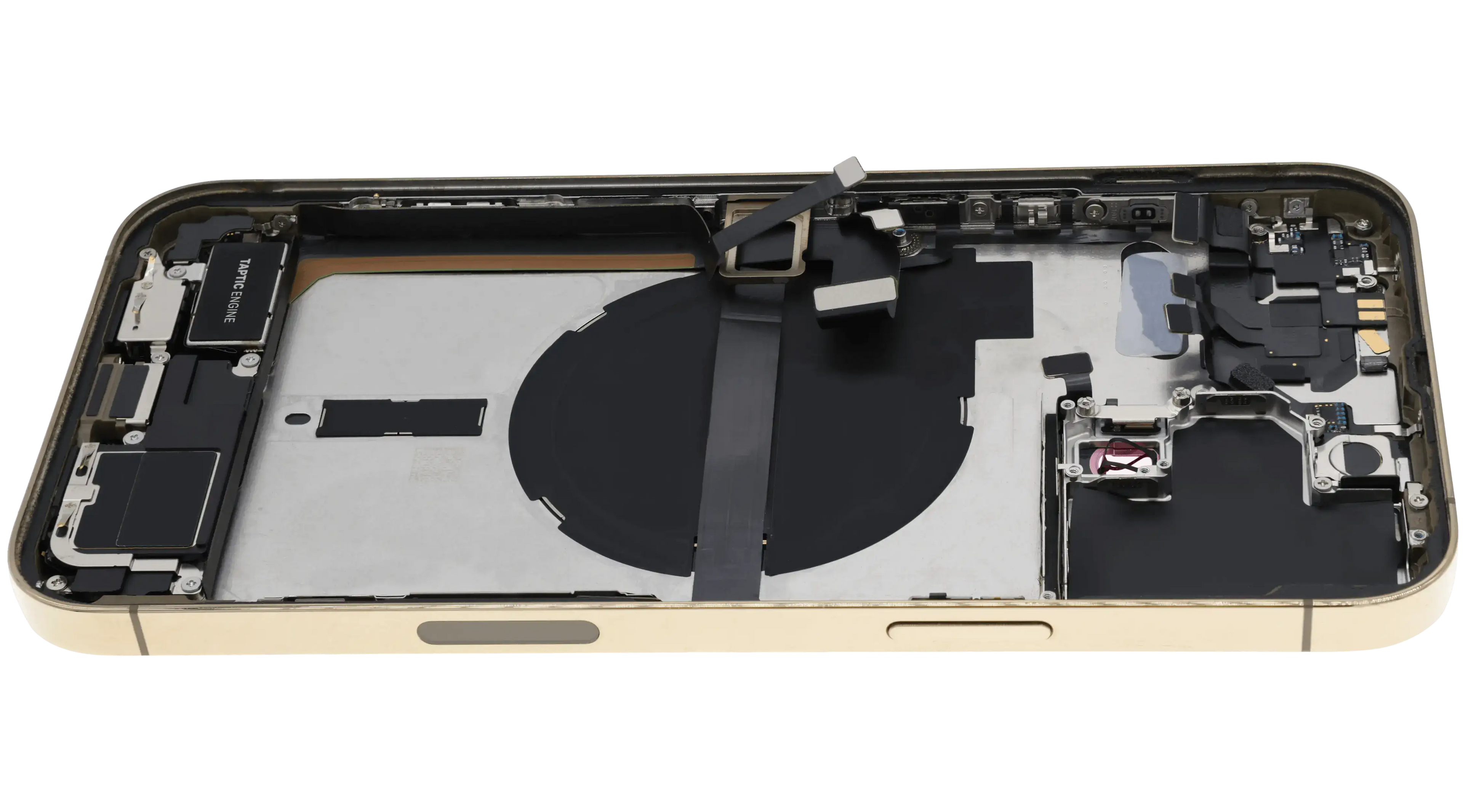 Backcover/Rahmen mit Ladebuchse Flex & Small Parts für iPhone 13 Pro Max (US-Version) (gebrauchter OEM-Ausbau, Qualität A) (Gold)