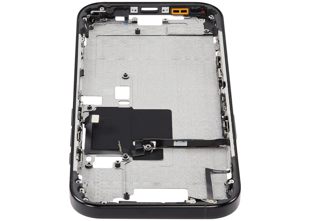 Midframe/Rahmen mit Power And Volume Button für iPhone 16 Pro (EU / Global Version) (Aftermarket Plus) (Schwarz Titanium)