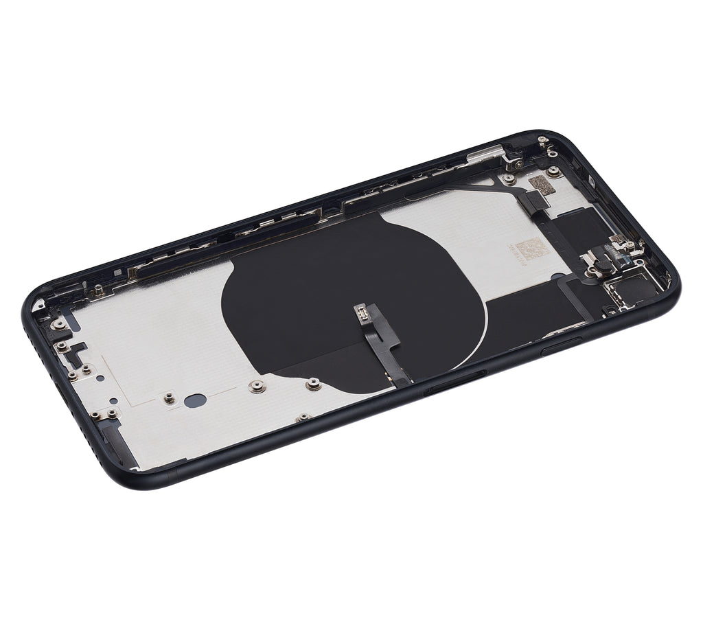Backcover/Rahmen mit Small Components Pre-Installed für iPhone SE (2022) (gebrauchter OEM-Ausbau, Qualität B) (Midnight)