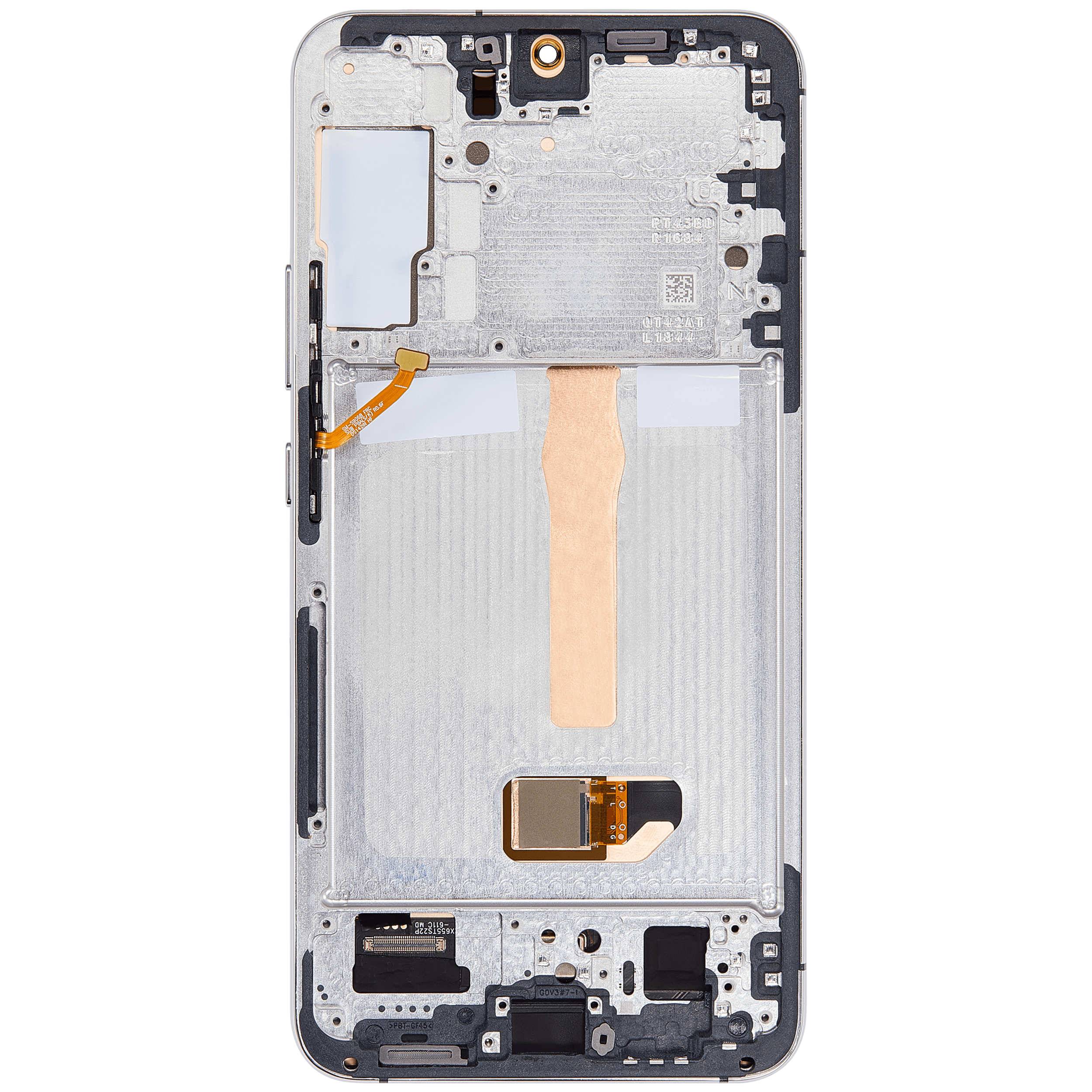 OLED-Display mit Rahmen für Samsung Galaxy S22 Plus 5G (US & Internationale Version) (Aftermarket Plus) (120Hz) (Weiß)