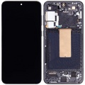 OLED-Display mit Rahmen für Samsung Galaxy S23 Plus (US & International) (Aftermarket Plus) (120Hz) (Phantom Black)