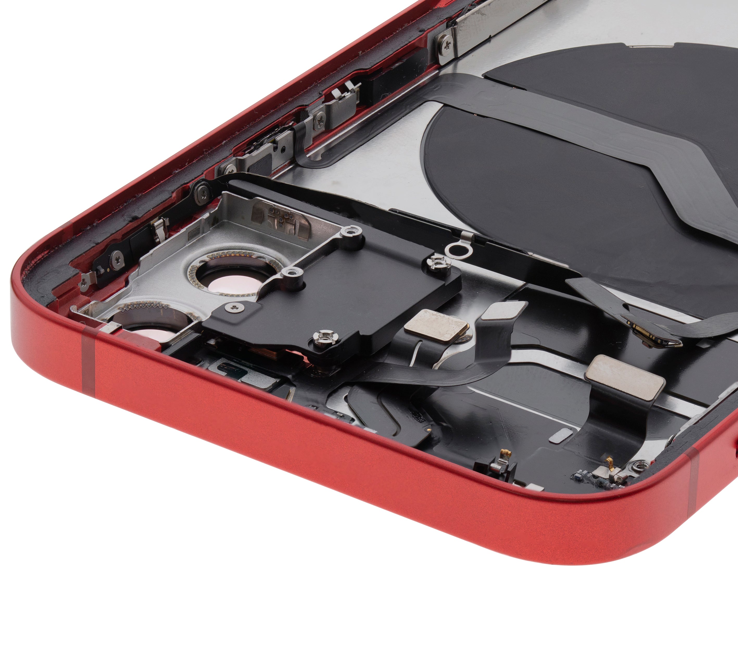 Backcover/Rahmen mit Small Parts für iPhone 12 (EU / Global Version) (gebrauchter OEM-Ausbau, Qualität A) (Rot)