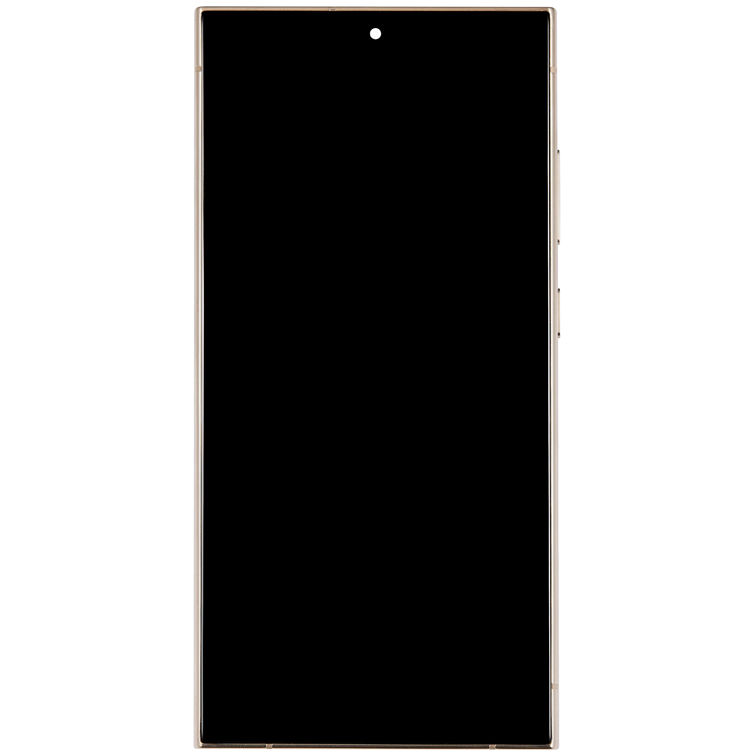 OLED-Display mit Rahmen für Samsung Galaxy S24 Ultra (US & Internationale Version) (Aftermarket Pro) (120Hz) (Titanium Gelb)