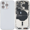 Backcover/Rahmen mit Small Parts für iPhone 14 Pro (EU / Global Version) (gebrauchter OEM-Ausbau, Qualität B) (Silber)