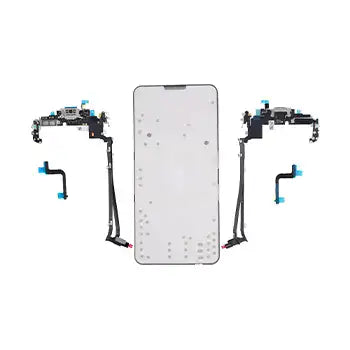 USB-C Charging Port Flex Cable (eSIM / mmWave) for iPhone 17 Pro Max (Original OEM) (US Version) (Silver)