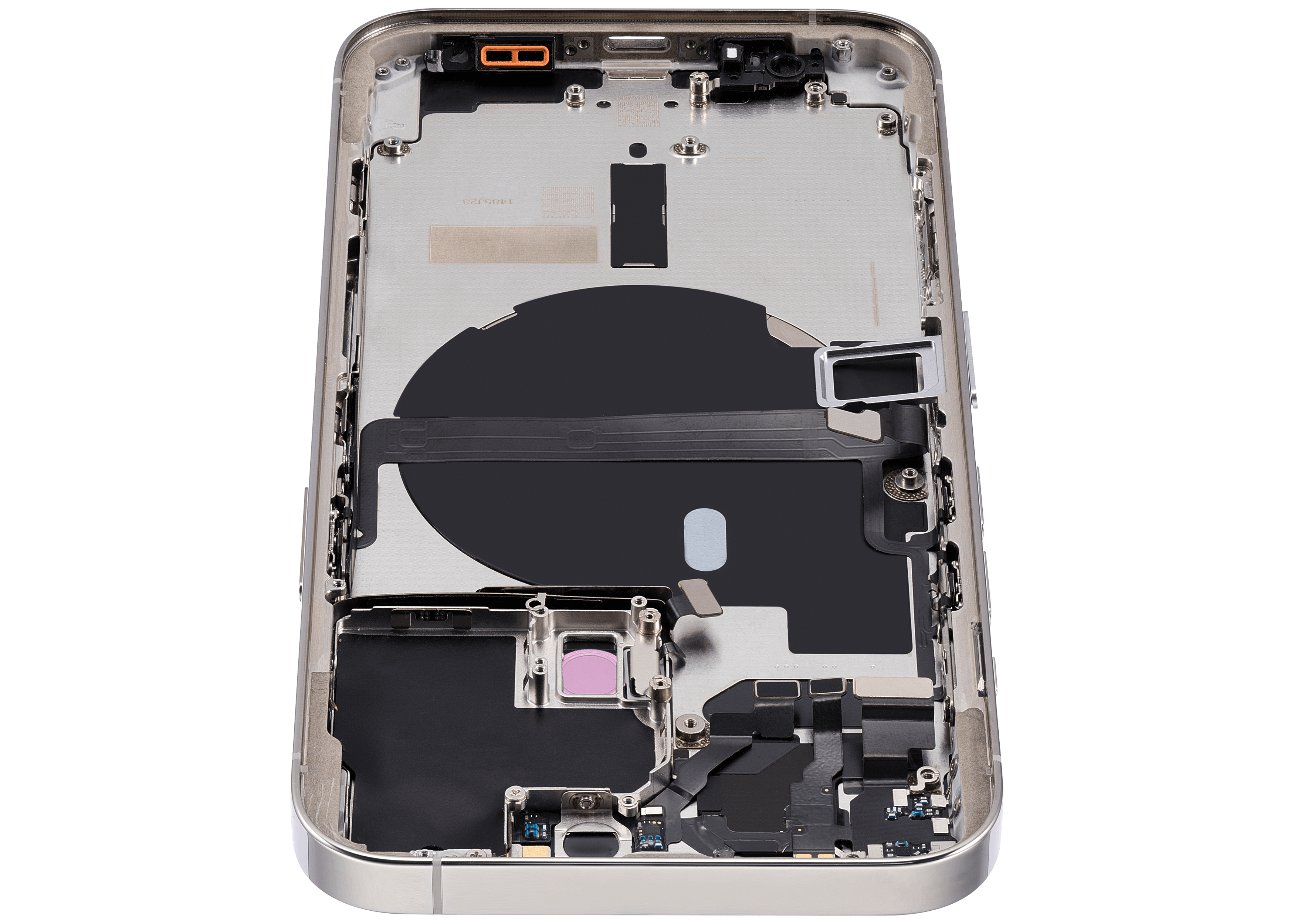 Backcover/Rahmen mit Small Parts für iPhone 13 Pro (EU / Global Version) (gebrauchter OEM-Ausbau, Qualität B) (Silber)