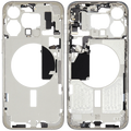 Midframe/Rahmen mit Small Parts für iPhone 15 Pro Max (EU / Global Version) (gebrauchter OEM-Ausbau, Qualität C) (Weiß Titanium)