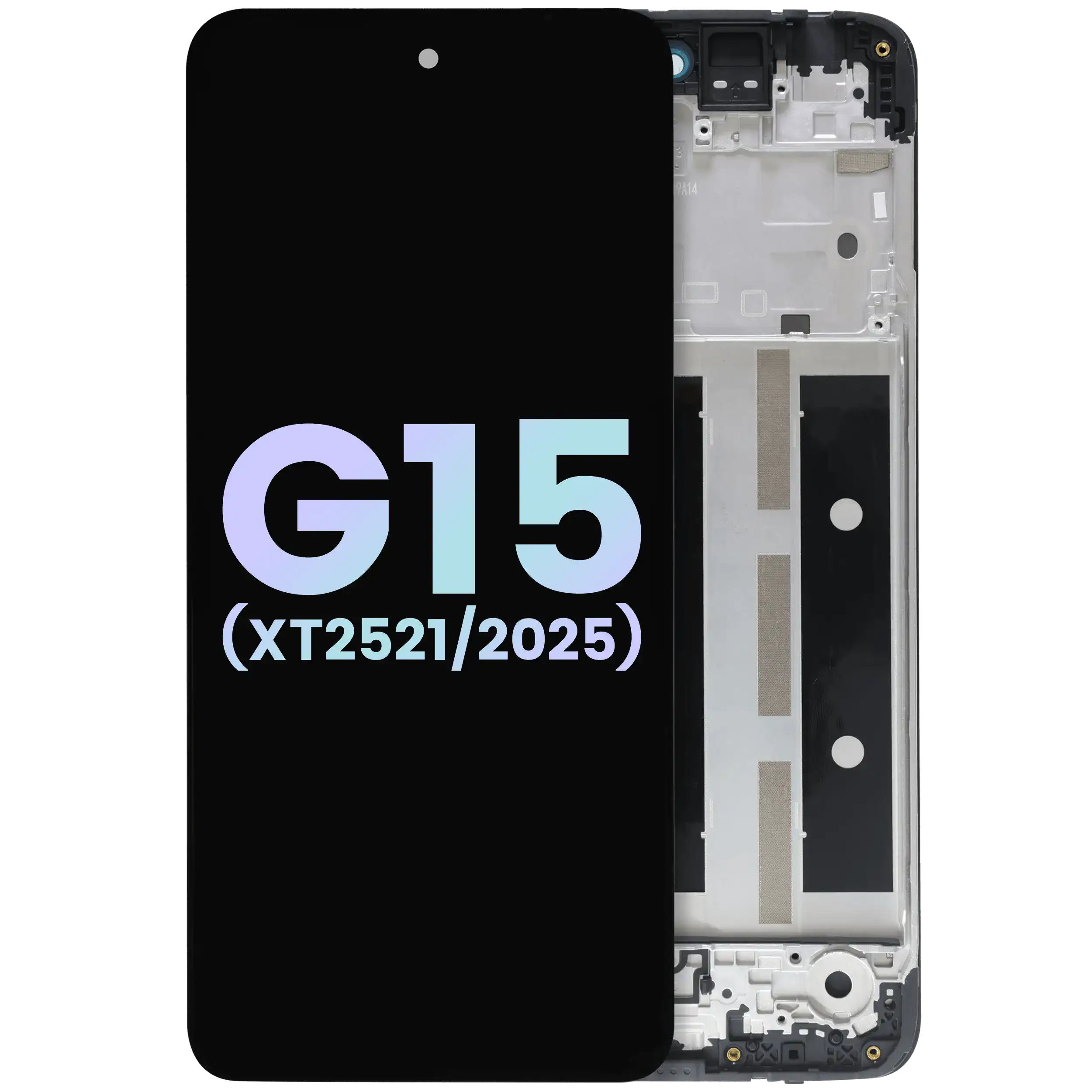 LCD-Display mit Rahmen für Motorola Moto G15 (XT2521 /2025) (Original OEM) (Alle Farben)