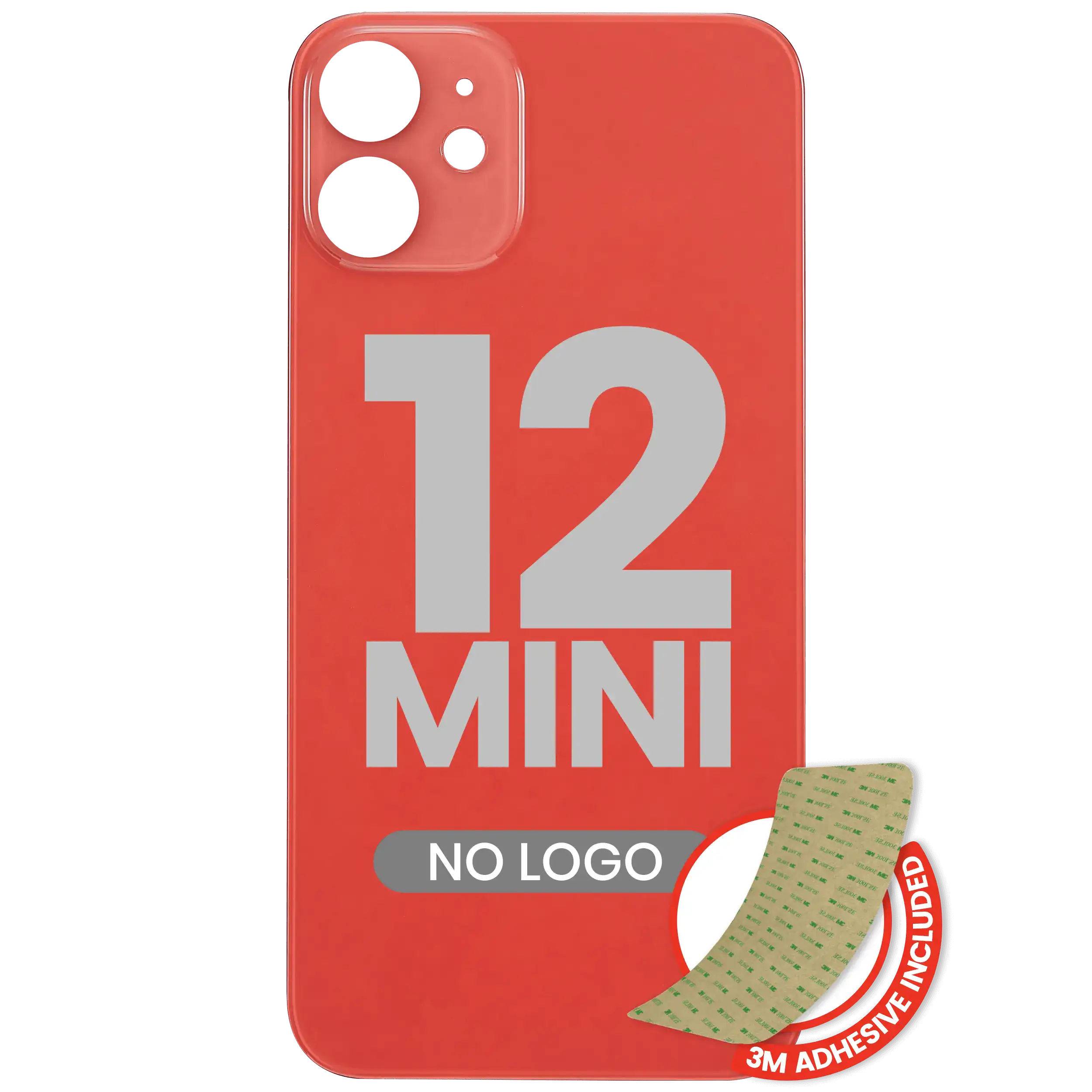 Backcover für iPhone 12 Mini rot ohne Logo großes Kameraloch 3M Kleber A-Qualitä