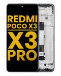 LCD Display with Frame for Xiaomi Redmi Poco X3 / X3 Pro / POCO X3 NFC (Refurbished) (Frost Blue)