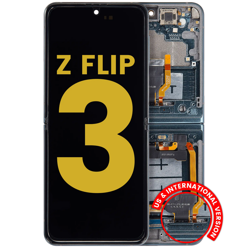 Samsung Galaxy Z Flip 3 5G Innen-OLED mit Rahmen Phantom Green generalüberholt