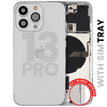 Backcover/Rahmen mit Small Parts für iPhone 13 Pro (EU / Global Version) (gebrauchter OEM-Ausbau, Qualität C) (Silber)