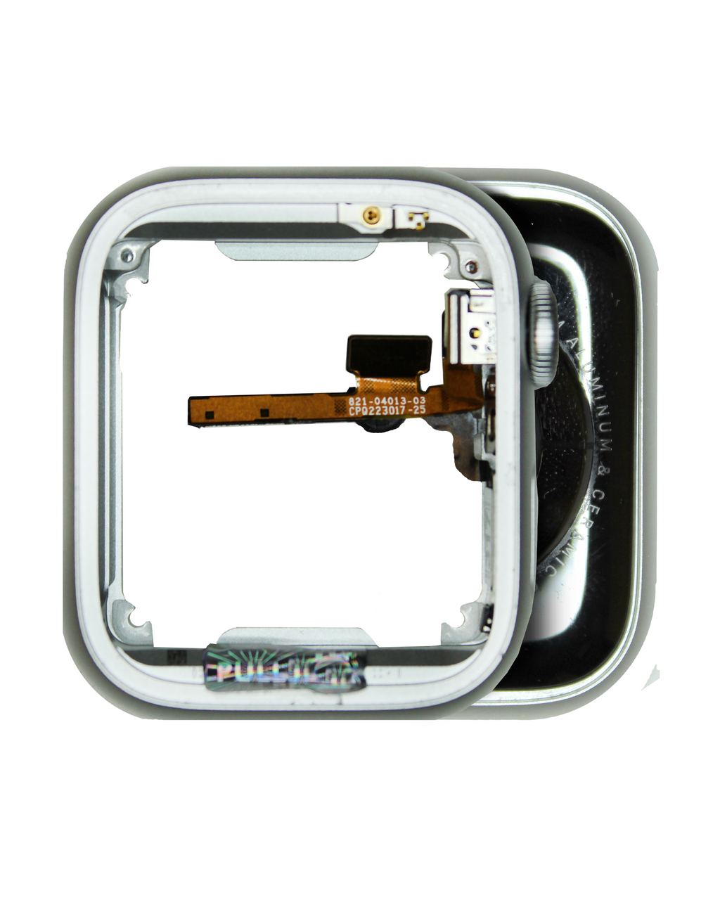 Backcover/Rahmen für Watch Series 8 (41MM) (GPS Version) (gebrauchter OEM-Ausbau, Qualität B/C) (Aluminum/Silver)