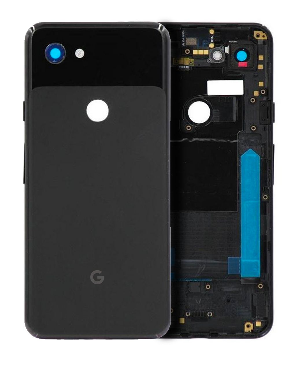 Back Cover/Frame for Google Pixel 3a (Original OEM) (Just Black)