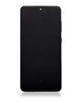 OLED-Display mit Rahmen für Samsung Galaxy S21 FE 5G (US & International) (gebrauchter OEM-Ausbau, Qualität B/C) (Graphite)