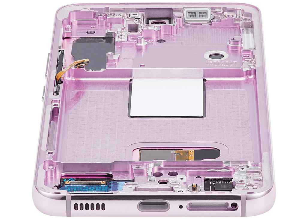 OLED-Display mit Rahmen für Samsung Galaxy S22 5G (US & Internationale Version) (gebrauchter OEM-Ausbau, Qualität A) (Bora purple)