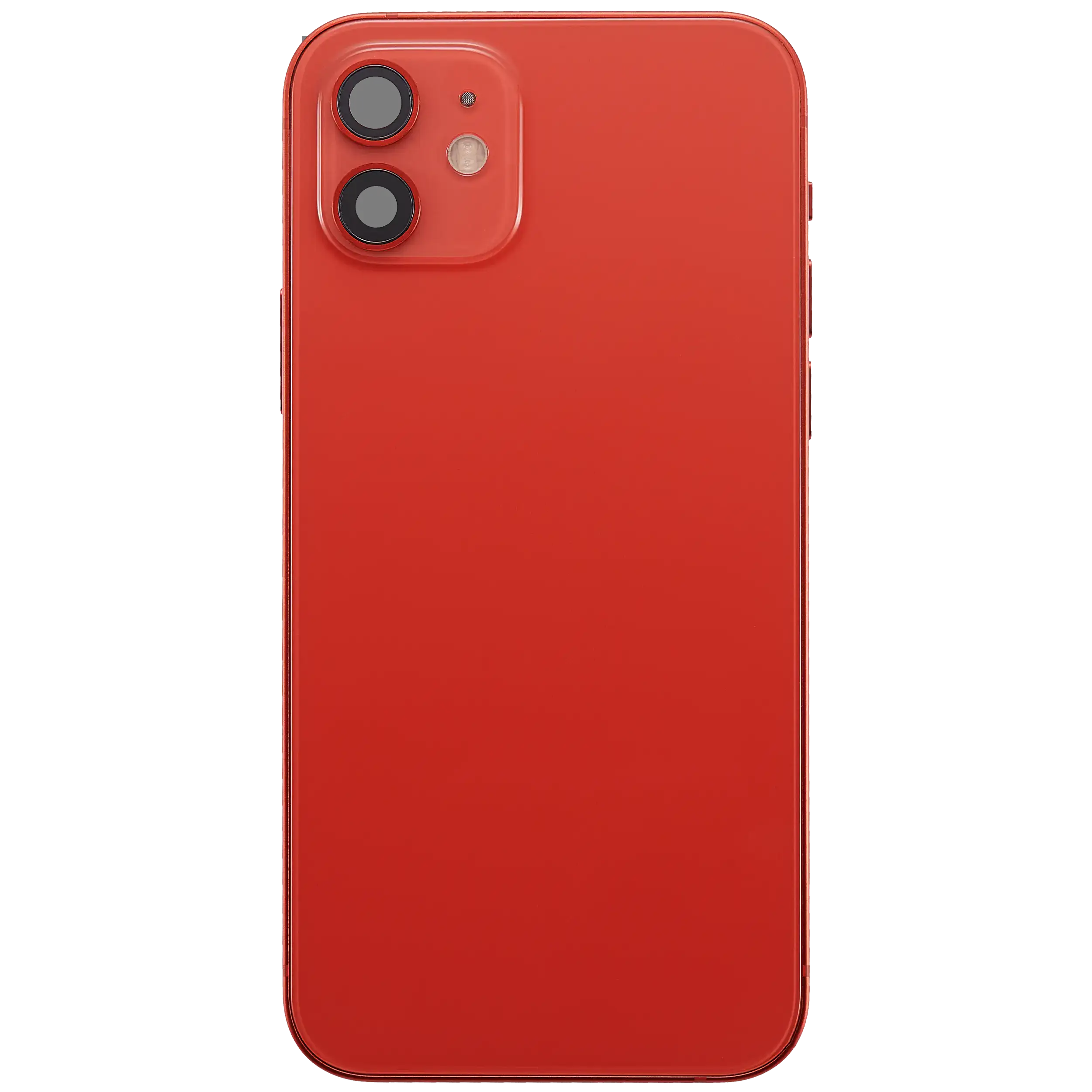 Backcover/Rahmen mit Ladebuchse Flex & Small Parts für iPhone 12 (EU / Global Version) (gebrauchter OEM-Ausbau, Qualität B) (Rot)