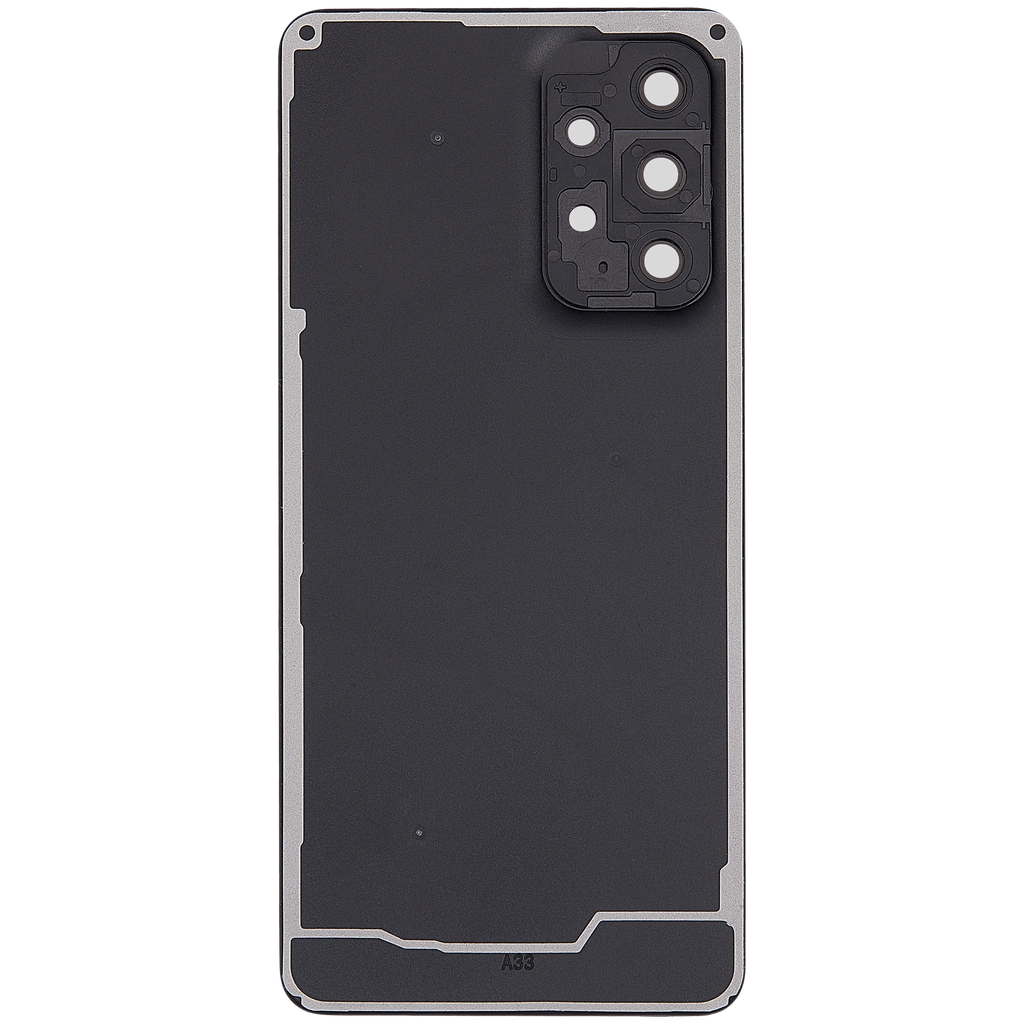 Backcover mit Camera Lens für Samsung Galaxy A33 5G (A336 / 2022) (ohne Logo) (Aftermarket Plus) (Schwarz)