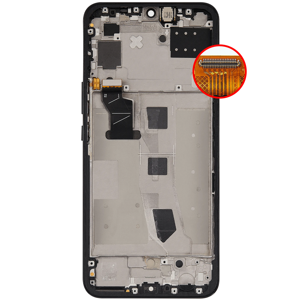 LCD-Display mit Rahmen für Huawei Nova 8 SE (2020) (Refurbished) (Schwarz)