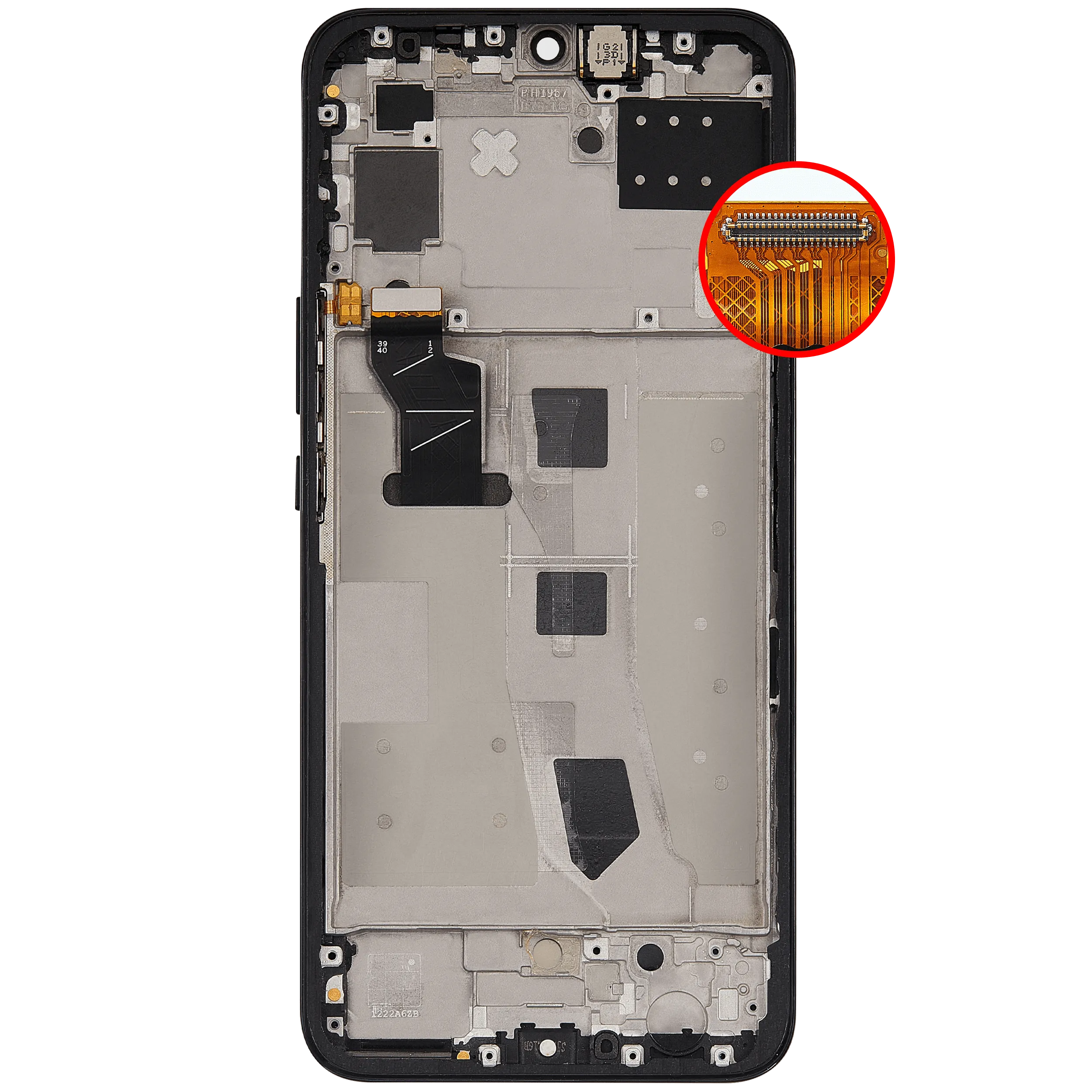 LCD-Display mit Rahmen für Huawei Nova 8 SE (2020) (Refurbished) (Schwarz)