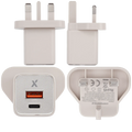 AmpSentrix 30W 2-in-1 USB-C / USB-A Wall Adapter (220V / UK Plug) (Desert Titanium)
