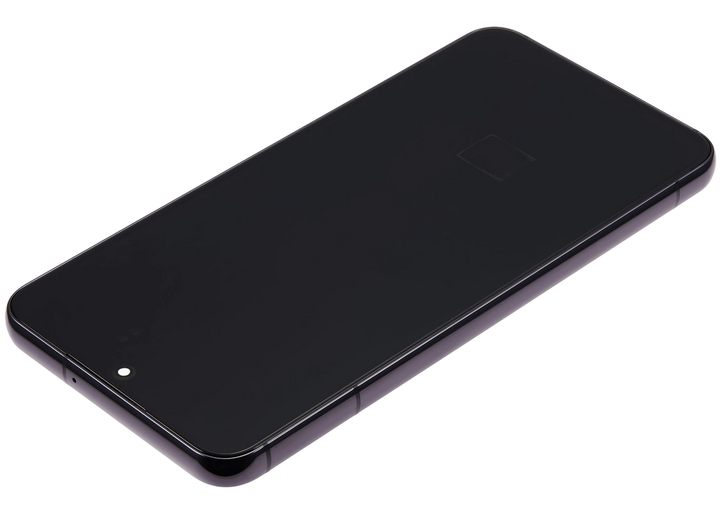 OLED-Display mit Rahmen für Samsung Galaxy S22 5G (US & International) (Aftermarket Plus) (Phantom Black)