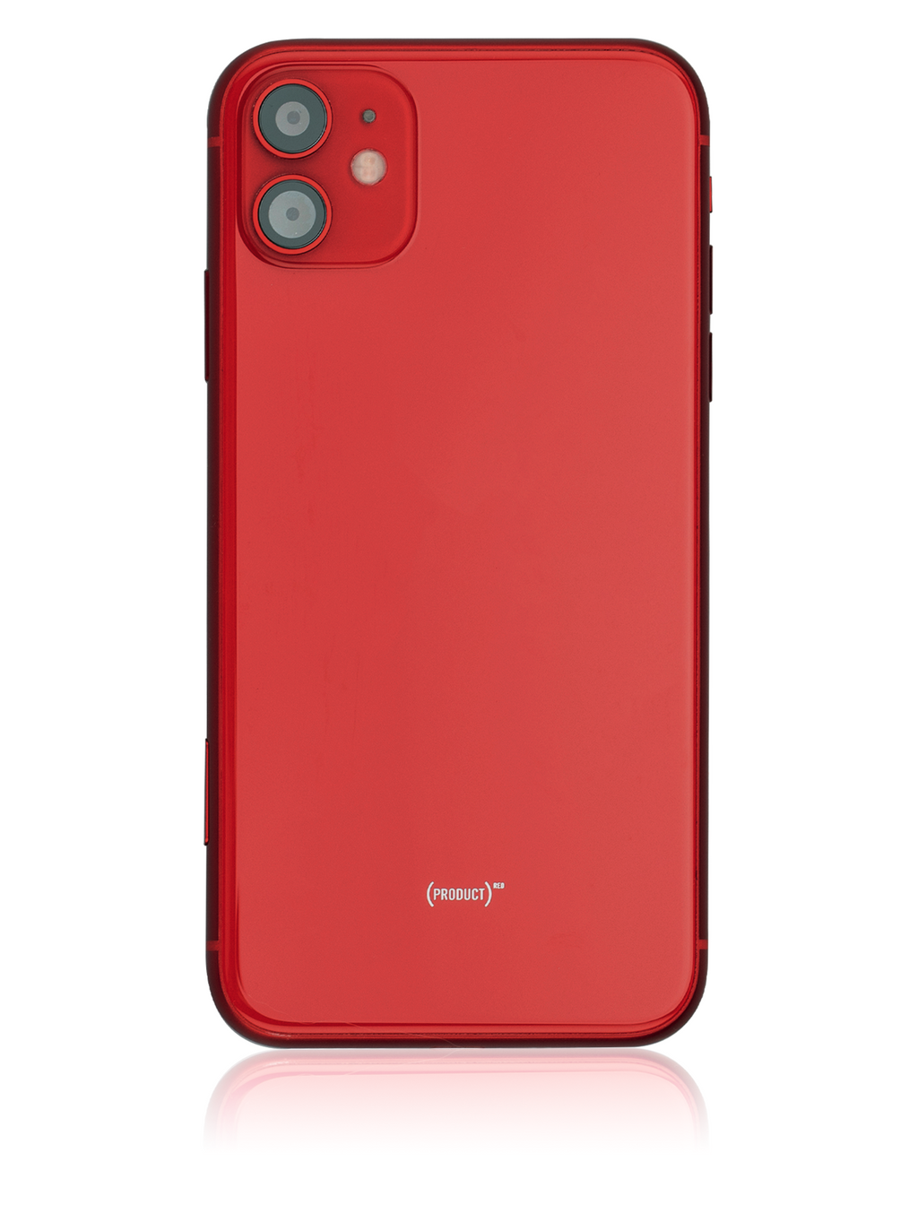 Backcover/Rahmen mit Small Components Pre-Installed für iPhone 11 (gebrauchter OEM-Ausbau, Qualität A) (Rot)