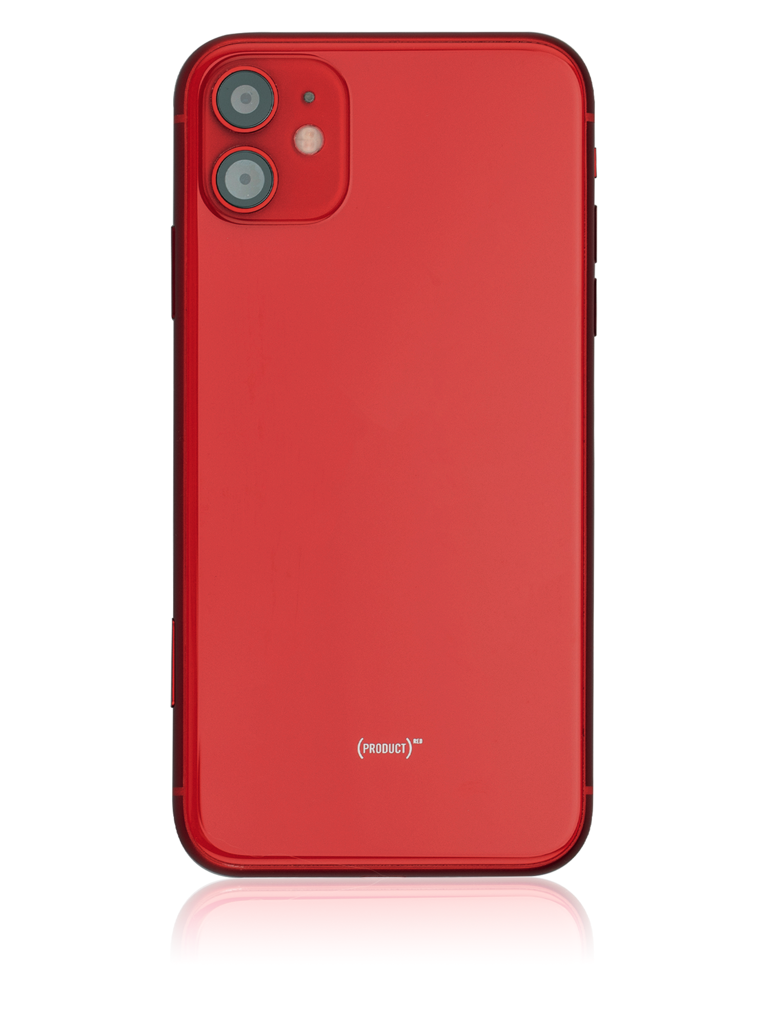 Backcover/Rahmen mit Small Components Pre-Installed für iPhone 11 (gebrauchter OEM-Ausbau, Qualität A) (Rot)