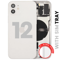 Backcover/Rahmen mit Small Parts für iPhone 12 (EU / Global Version) (gebrauchter OEM-Ausbau, Qualität A) (Weiß)