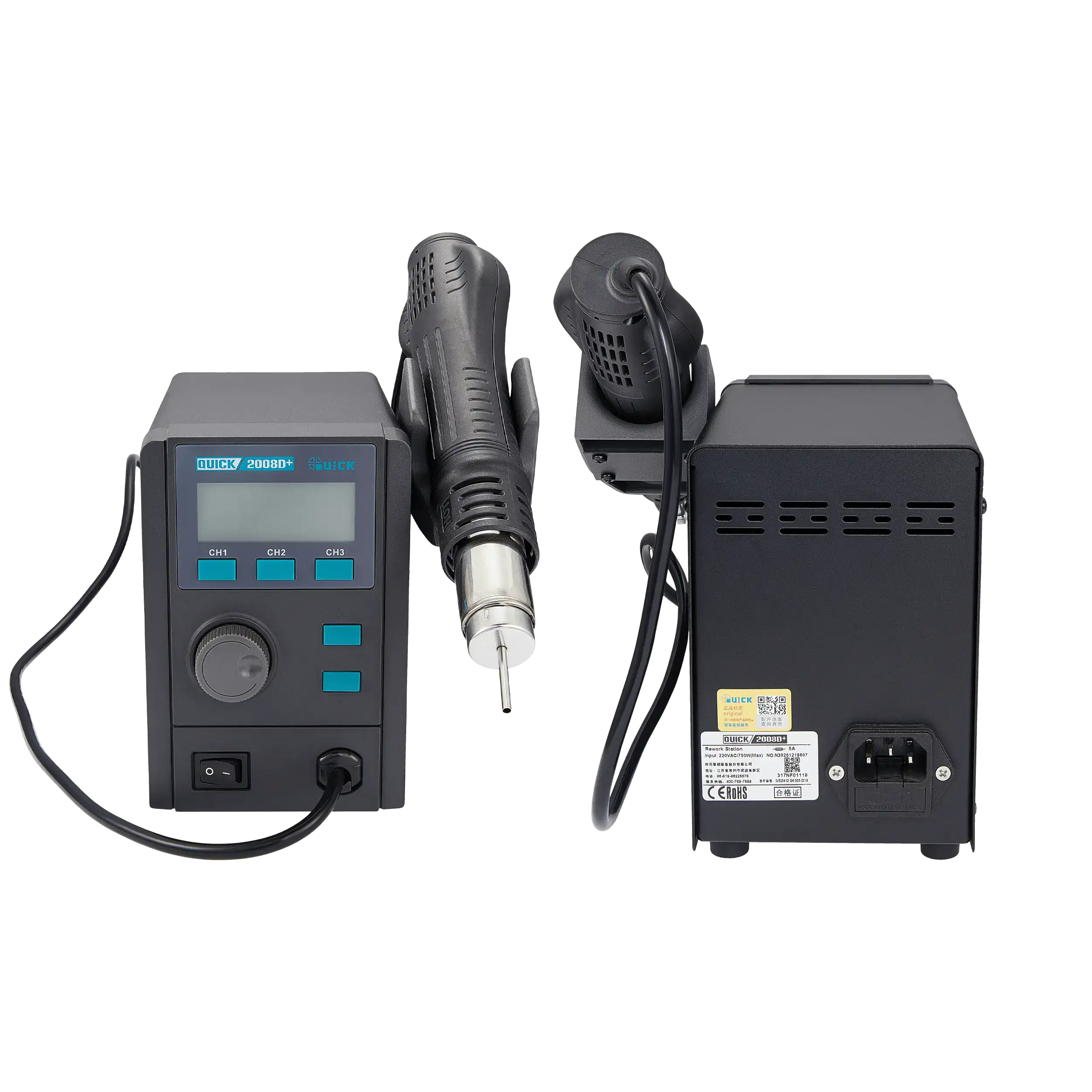 2008D+ Desoldering Rework Station Hot Air Gun (Quick) (220V / EU Version)