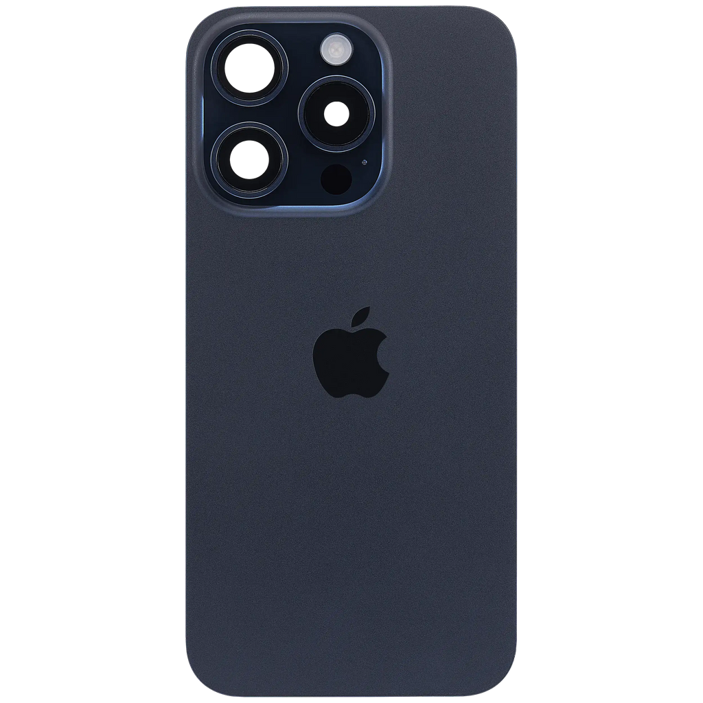 Backcover mit MagSafe Magnet & NFC & Blitz-Flexkabel für IPhone 15 Pro (Service Pack) (Blau Titanium)