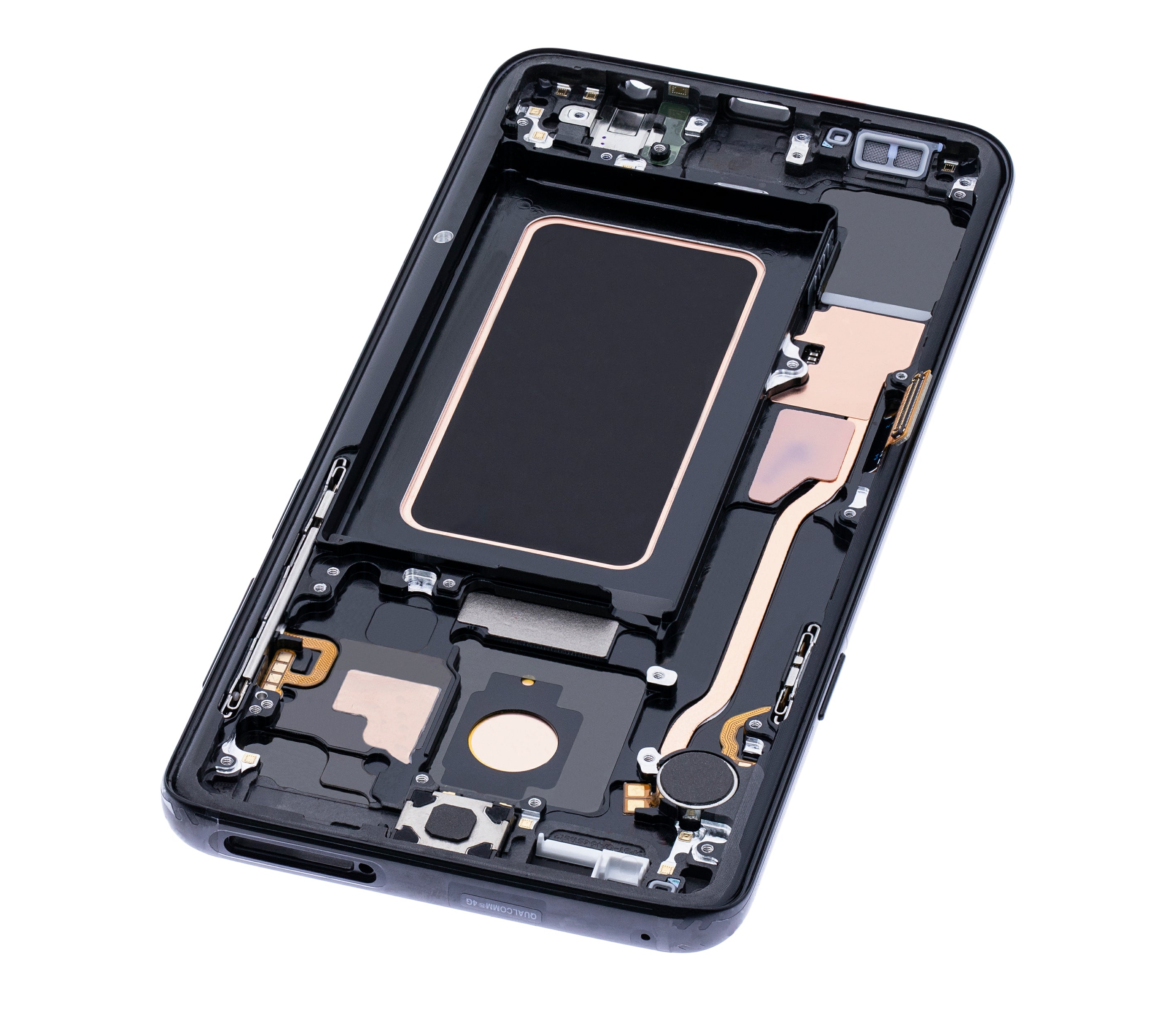 OLED-Display mit Rahmen für Samsung Galaxy S9 Plus (gebrauchter OEM-Ausbau, Qualität A) (Midnight Schwarz)