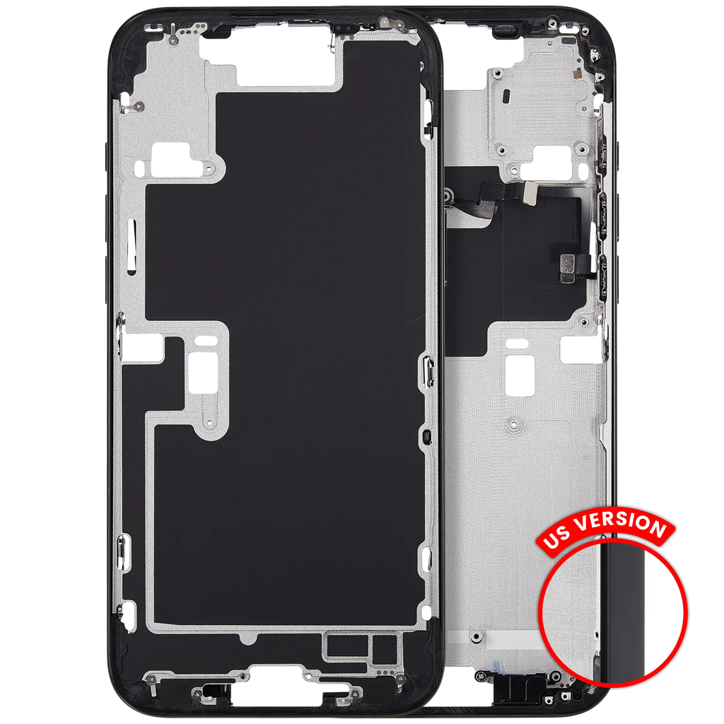 Midframe/Rahmen mit Power And Volume Button für iPhone 16 Pro Max (US-Version) (Aftermarket Plus) (Schwarz Titanium)