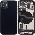 Backcover/Rahmen mit Ladebuchse Flex & Small Parts für iPhone 12 (EU / Global Version) (gebrauchter OEM-Ausbau, Qualität A) (Schwarz)