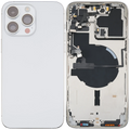 Backcover/Rahmen mit Small Parts für iPhone 14 Pro Max (EU / Global Version) (gebrauchter OEM-Ausbau, Qualität C) (Silber)