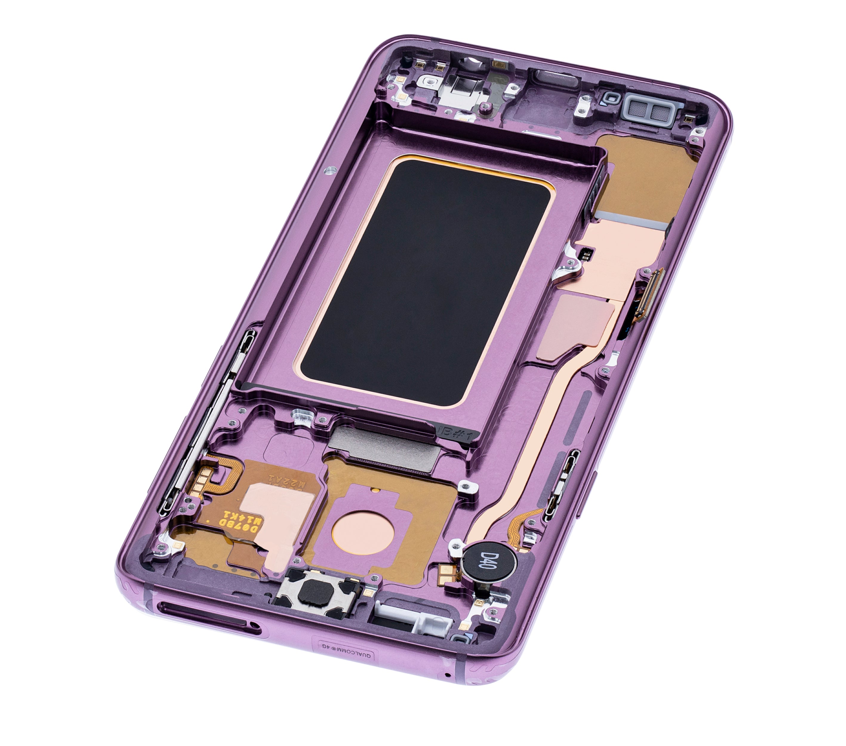 OLED-Display mit Rahmen für Samsung Galaxy S9 Plus (gebrauchter OEM-Ausbau, Qualität B/C) (Lilac Purple)