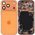 Backcover/Rahmen mit Ladebuchse Flex & Small Parts Compatible für iPhone 17 Pro (EU / Global Version) (gebrauchter OEM-Ausbau, Qualität A) (Cosmic Orange)
